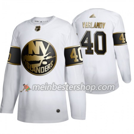 New York Islanders Semyon Varlamov 40 Adidas 2019-2020 Golden Edition Weiß Trikot Authentic - Herren New York Islanders Semyon Varlamov 40 Adidas 2019-2020 Golden Edition Weiß Trikot Authentic - Herren
